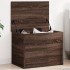 Caja de almacenaje madera ingeniería roble marrón 60x42x46