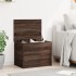 Caja de almacenaje madera ingeniería roble marrón 60x42x46