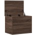 Caja de almacenaje madera ingeniería roble marrón 60x42x46