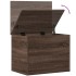 Caja de almacenaje madera ingeniería roble marrón 60x42x46