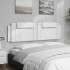 Cabecero de cama acolchado cuero sintético blanco 180