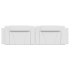 Cabecero de cama acolchado cuero sintético blanco 180