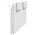 Cabecero de cama acolchado cuero sintético blanco 180