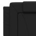 Cabecero de cama acolchado cuero sintético negro 160