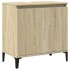 Armario de lavabo madera contrachapada roble Sonoma 58x33x60