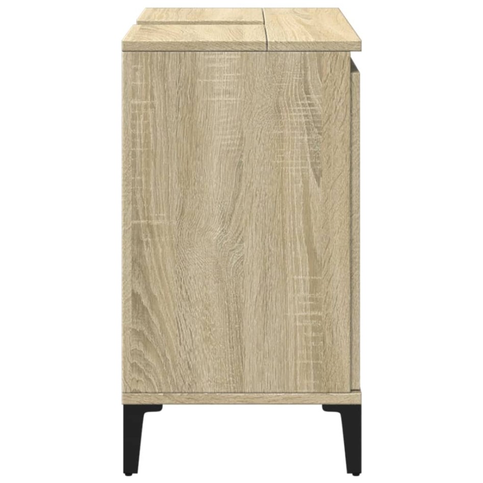 Armario de lavabo madera contrachapada roble Sonoma 58x33x60