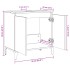 Armario de lavabo madera contrachapada roble Sonoma 58x33x60