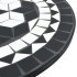 Mesa de bistró de mosaico cerámica negro y blanco Ø50x70