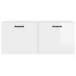 Armario de pared madera ingeniería blanco brillo 80x36,5x35