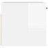 Armario de pared madera ingeniería blanco brillo 80x36,5x35