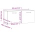 Armario de pared madera ingeniería blanco brillo 80x36,5x35