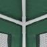 Carpa para fiestas con 4 paredes de malla HDPE verde 3x3