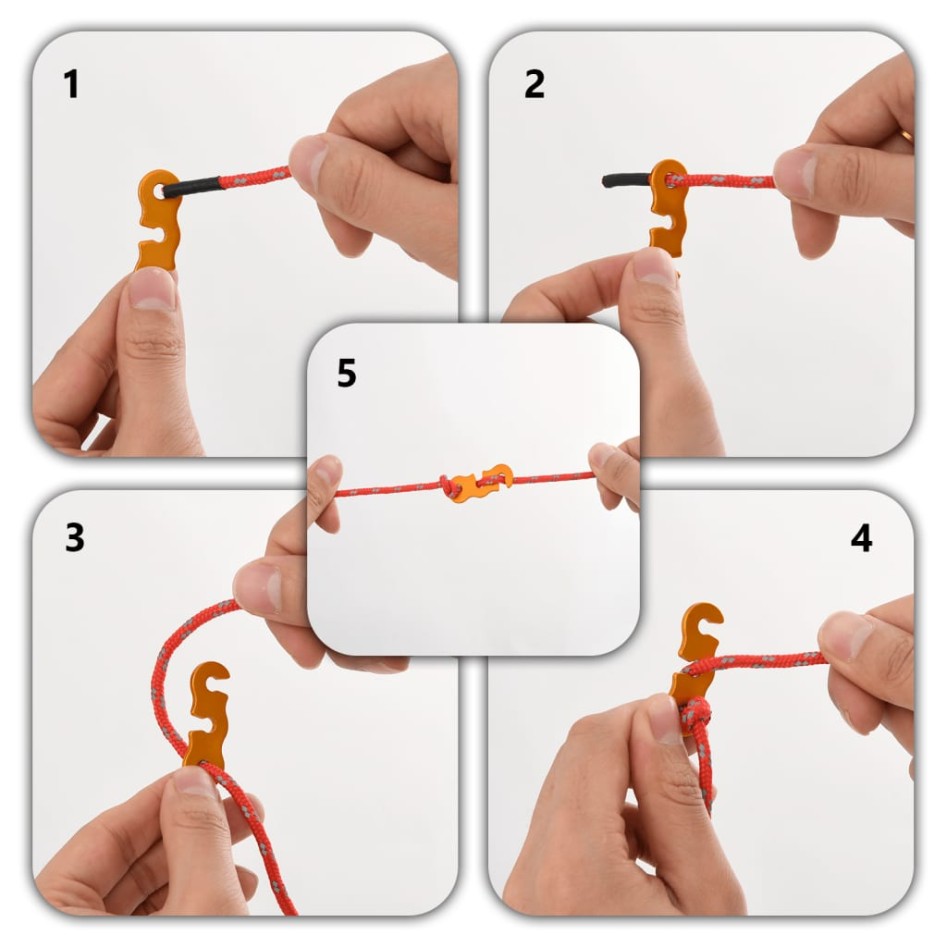 Cuerda de vientos con tensores reflectantes 8 piezas 4 m 4