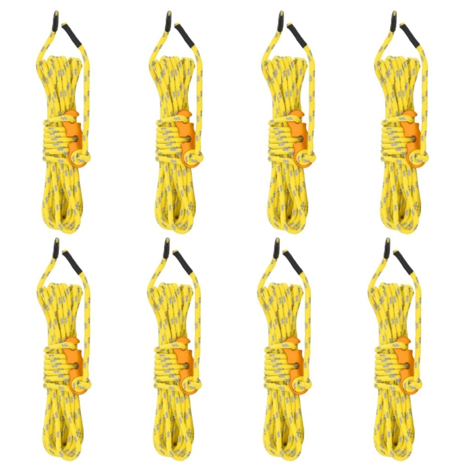 Cuerda de vientos con tensores reflectantes 8 piezas 4 m 4