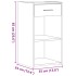 Mesitas noche 2 uds madera ingeniería marrón roble 35x34x65