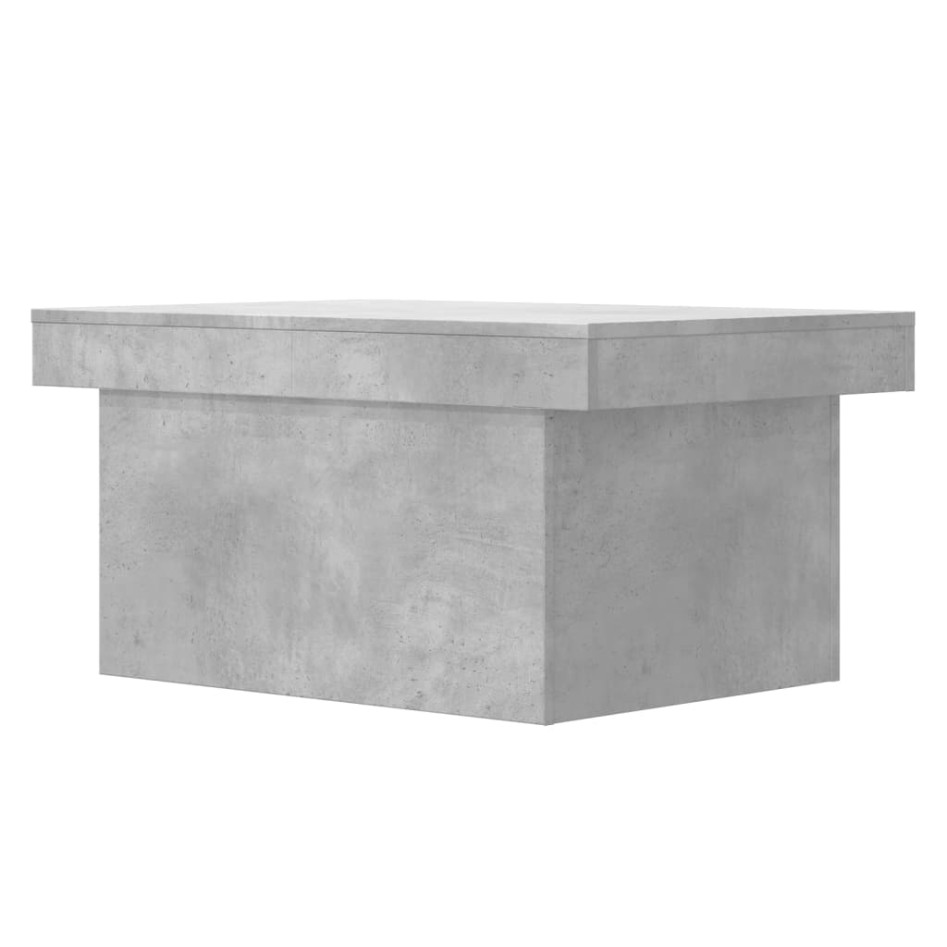 Mesa de centro madera de ingeniería gris hormigón 80x55x40