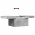 Mesa de centro madera de ingeniería gris hormigón 80x55x40