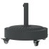 Base sombrilla redonda ruedas para mástiles Ø38 / 48 mm 27