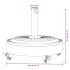 Base sombrilla redonda ruedas para mástiles Ø38 / 48 mm 27