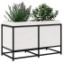Jardinera de madera maciza de pino blanca 80x40x50