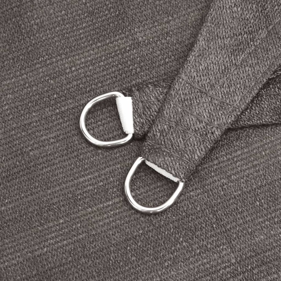 Toldo de vela antracita HDPE 160 g/m² 6x6