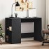 Escritorio de madera de ingeniería negro 102x50x75