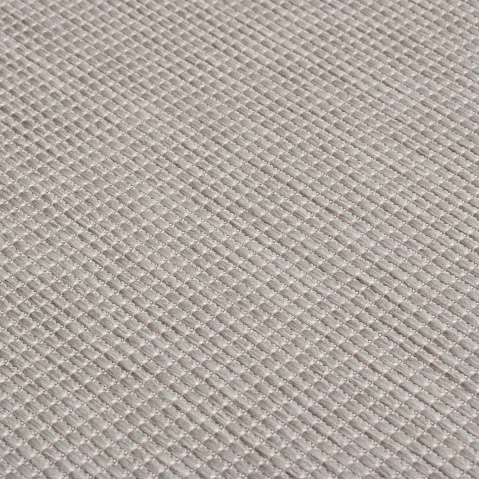 Alfombra de exterior de tejido plano gris taupe 200x280