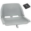 Set de asientos plegables para barco 2 uds gris