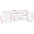 Mueble de TV madera maciza de mango 105x33x46