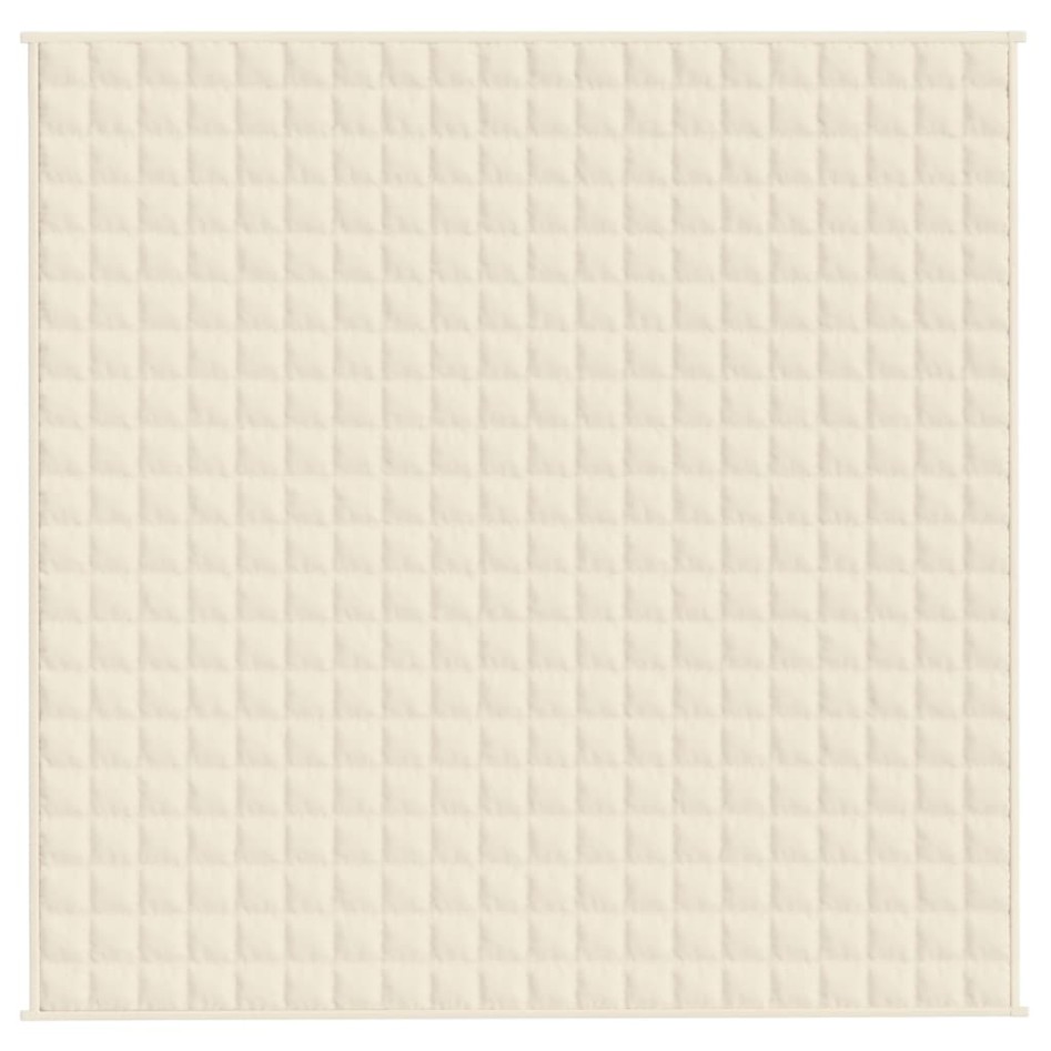 Manta con peso tela color crema claro 200x200 cm 9