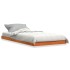 Estructura de cama madera maciza pino marrón cera 100x200