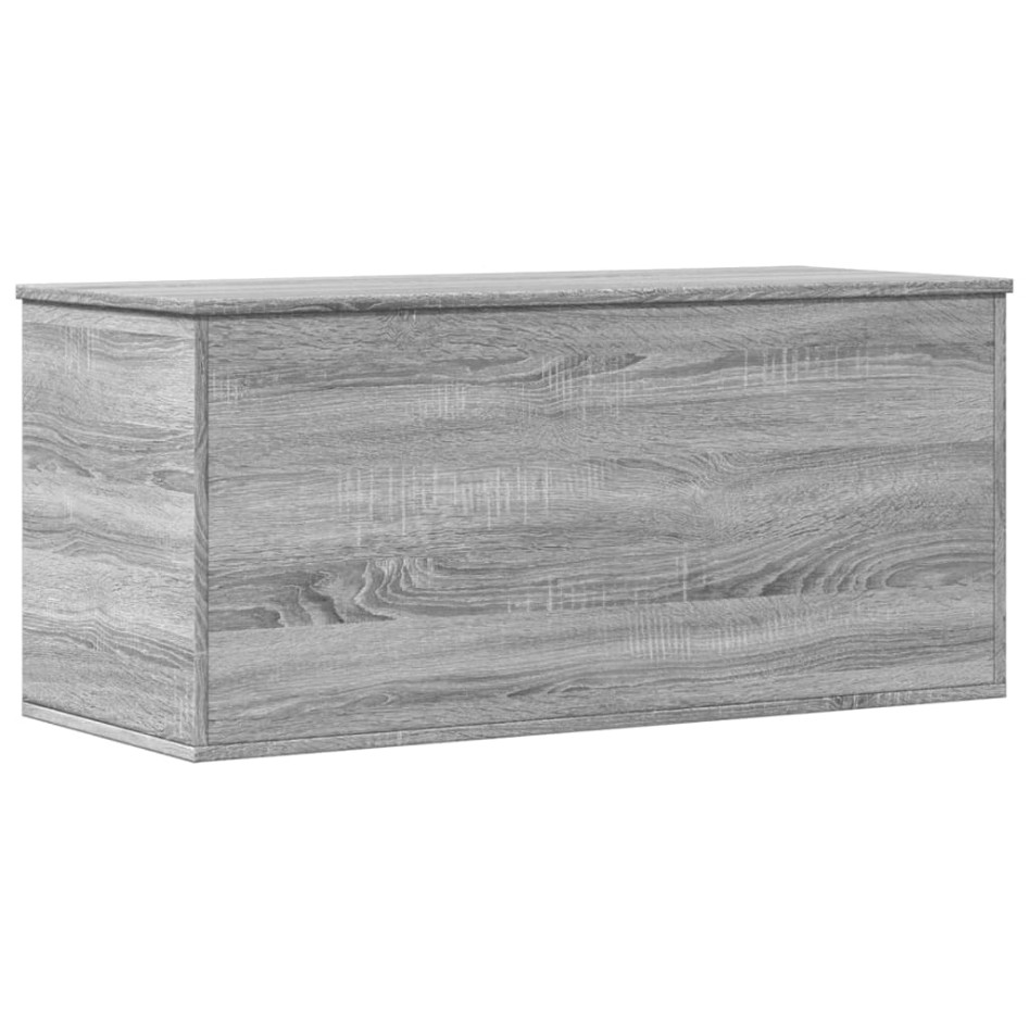 Caja de almacenaje madera ingeniería gris Sonoma 100x42x46