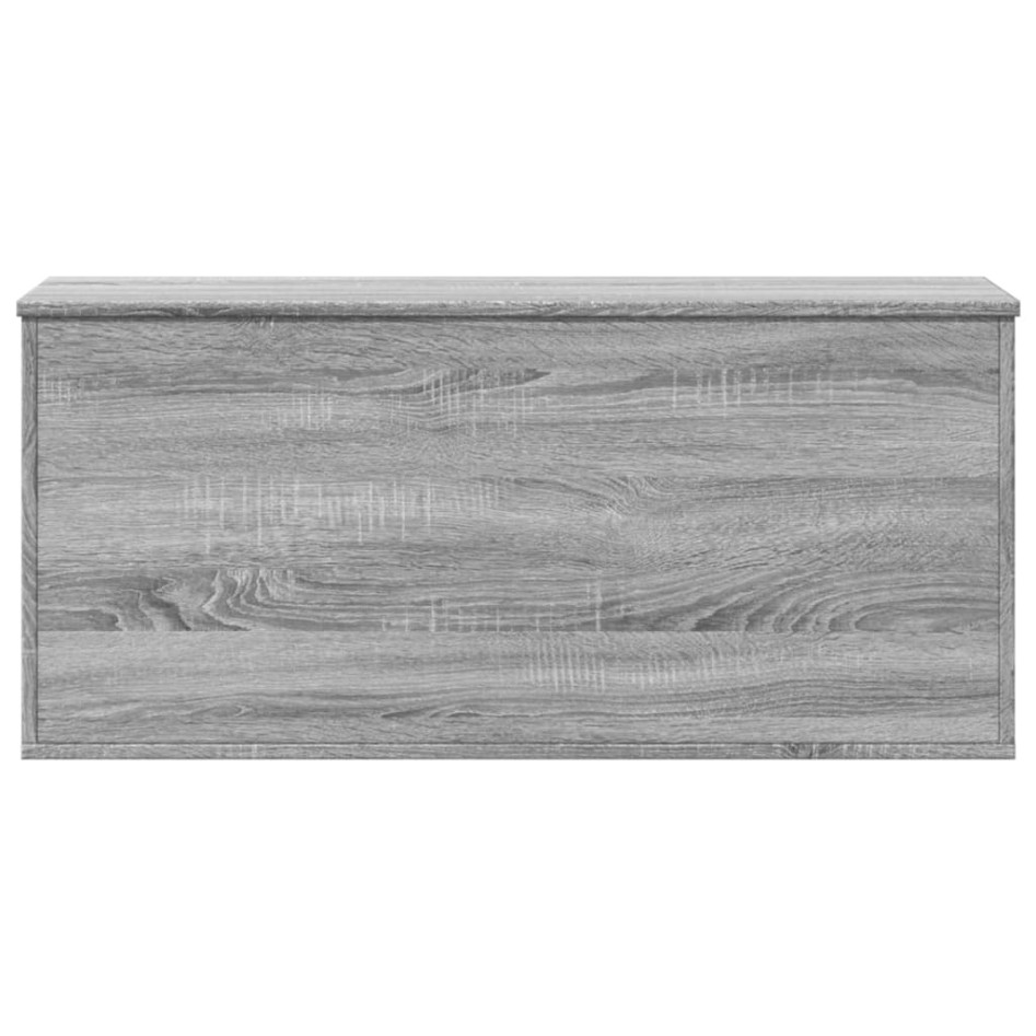 Caja de almacenaje madera ingeniería gris Sonoma 100x42x46