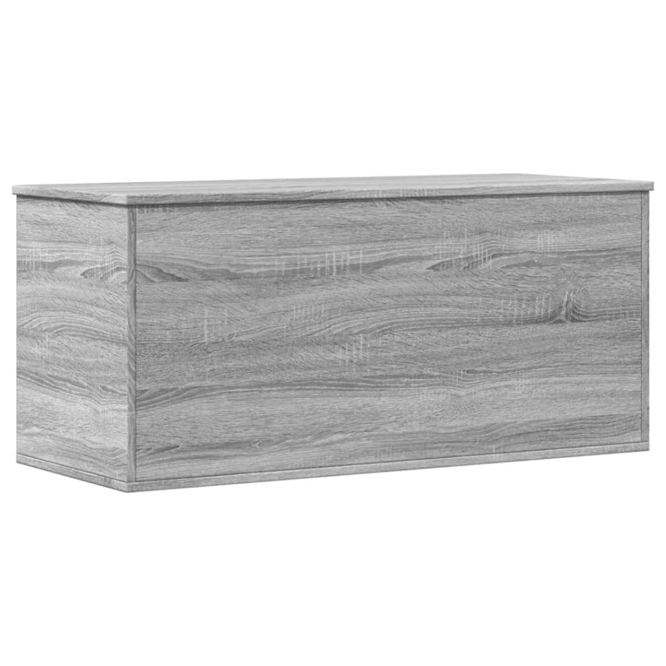 Caja de almacenaje madera ingeniería gris Sonoma 100x42x46