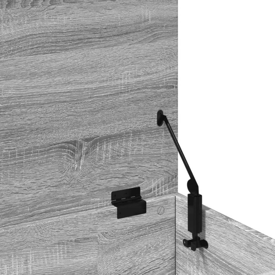 Caja de almacenaje madera ingeniería gris Sonoma 100x42x46