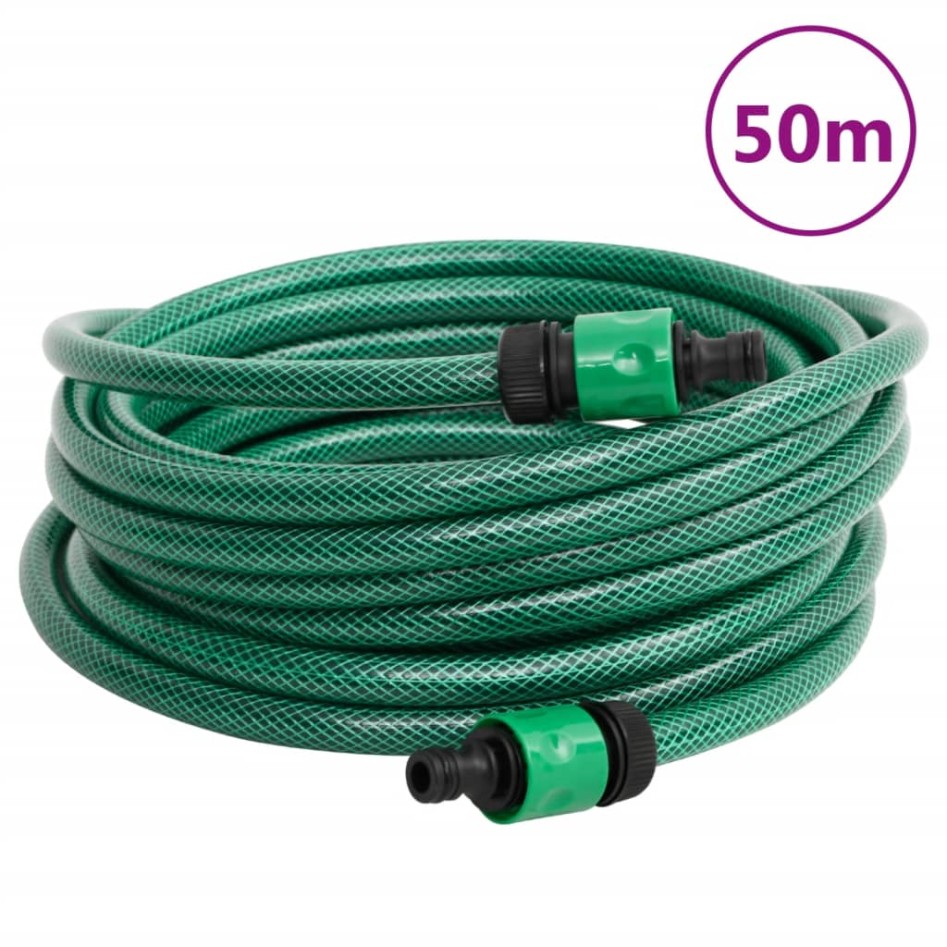 Carrete de rollo para manguera de pie PVC verde 50