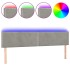 Cabecero con LED de terciopelo gris claro 160x5x78/88