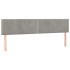 Cabecero con LED de terciopelo gris claro 160x5x78/88