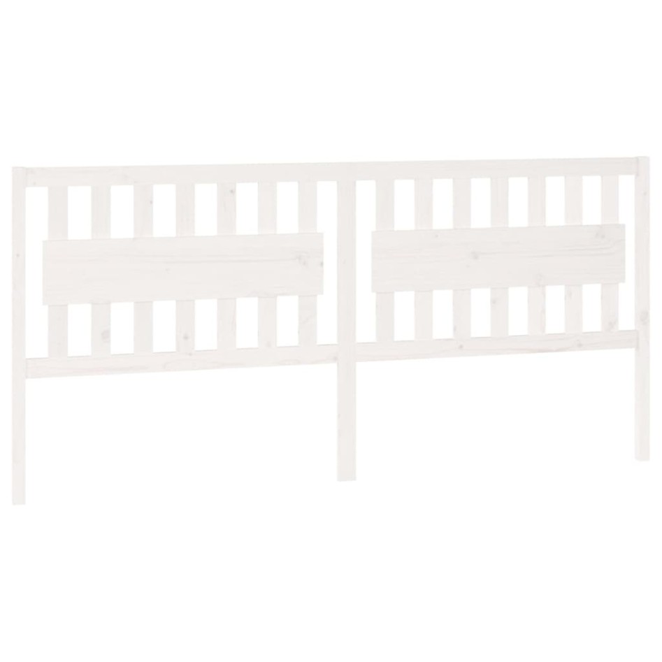 Cabecero de cama madera maciza de pino blanco 205,5x4x100