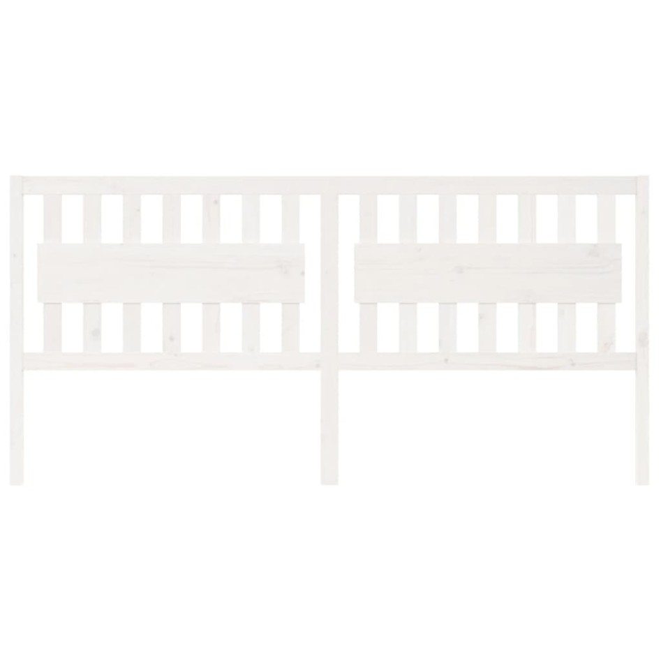 Cabecero de cama madera maciza de pino blanco 205,5x4x100