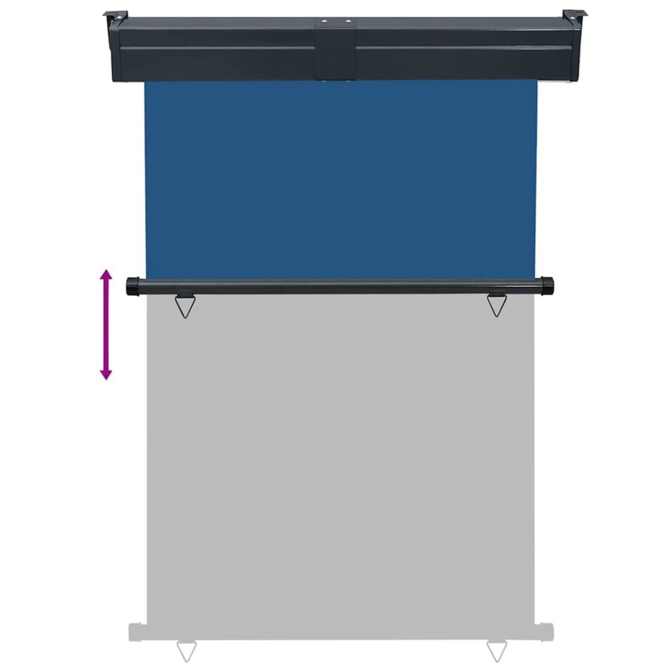 Toldo lateral de balcón azul 125x250