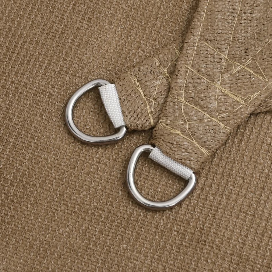 Toldo de vela HDPE gris taupe 160 g/m² 5x7