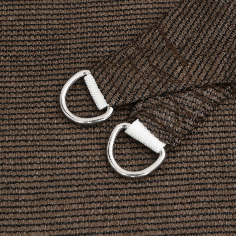 Toldo de vela HDPE marrón 160 g/m² 5x6