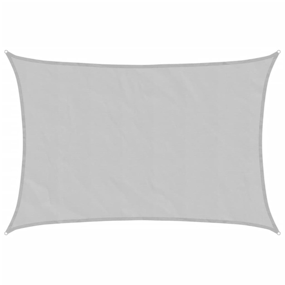 Toldo de vela poliéster oxford 100% gris claro 5x3,5
