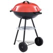 Barbacoa de carbón portátil con ruedas XXL 44 cm
