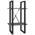 Estantería de 5 niveles madera de ingeniería gris 40x30x175