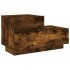 Mesita de noche con luces LED roble ahumado 70x36x40,5