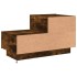 Mesita de noche con luces LED roble ahumado 70x36x40,5