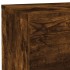 Mesita de noche con luces LED roble ahumado 70x36x40,5