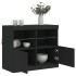 Aparador con luces LED negro 81x37x67